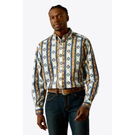 Ariat Men's Shilo Classic Fit Long Sleeve Shirt - Blue