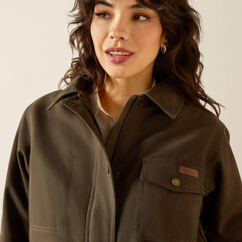 Ariat Women's Western Canvas Chore Jacket - Earth