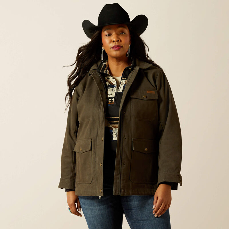 Ariat Women's Western Canvas Chore Jacket - Earth