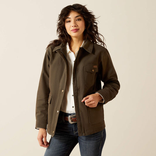 Ariat Women's Western Canvas Chore Jacket - Earth