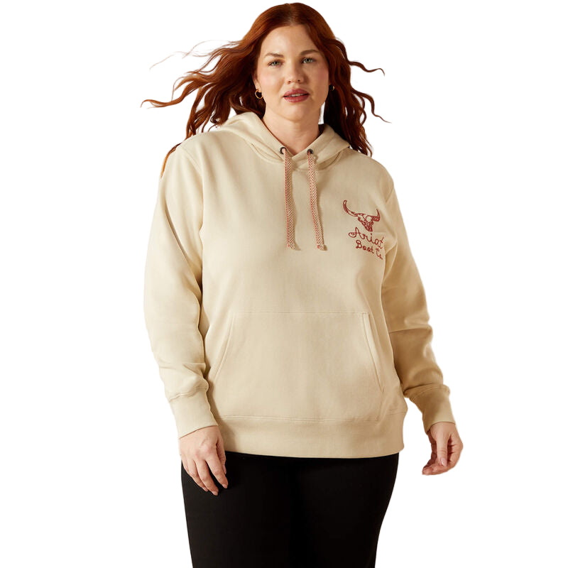 Ariat Women's Stitch Long Sleeve Hoodie - Oyster Grey