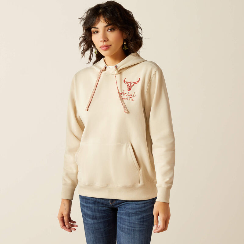 Ariat Women's Stitch Long Sleeve Hoodie - Oyster Grey