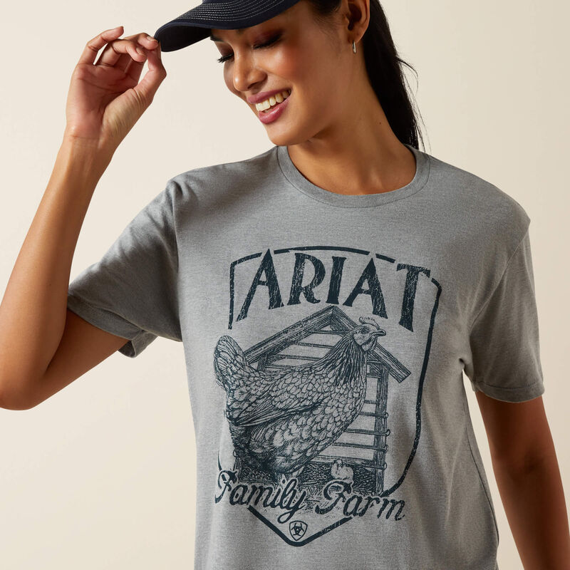 Ariat Women's Ariat Family Farm Tee Shirt - Iceberg