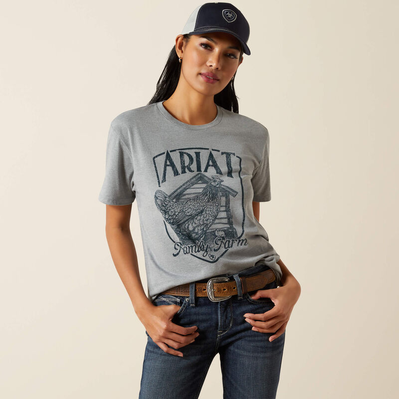 Ariat Women's Ariat Family Farm Tee Shirt - Iceberg