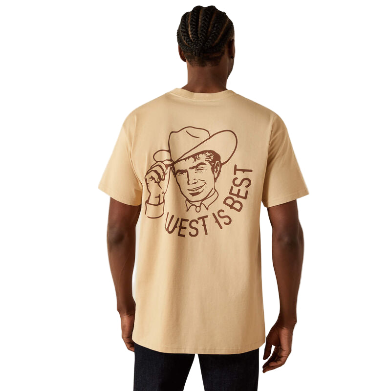 Ariat Unisex Sendero West Is Best T-Shirt - Irish Cream