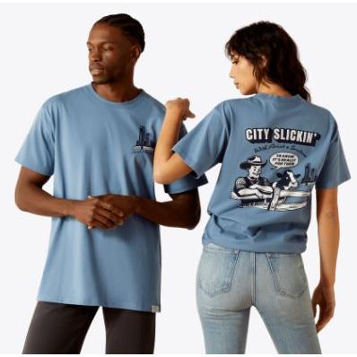 Ariat Men's Sendero Country Fences T-Shirt - Copen Blue