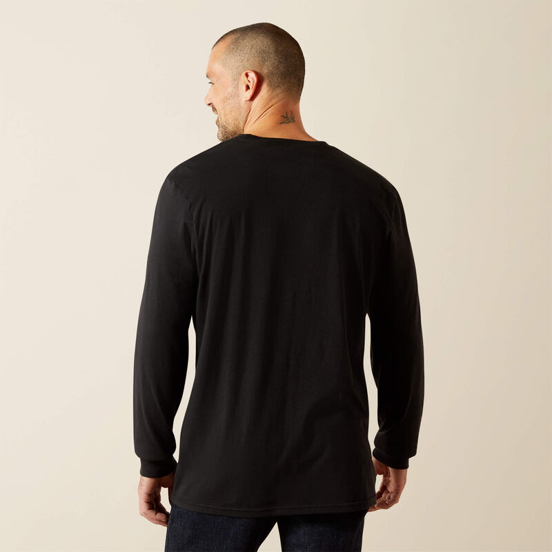 Ariat Men's Long Sleeve Clean Stripe Tee Shirt - Black