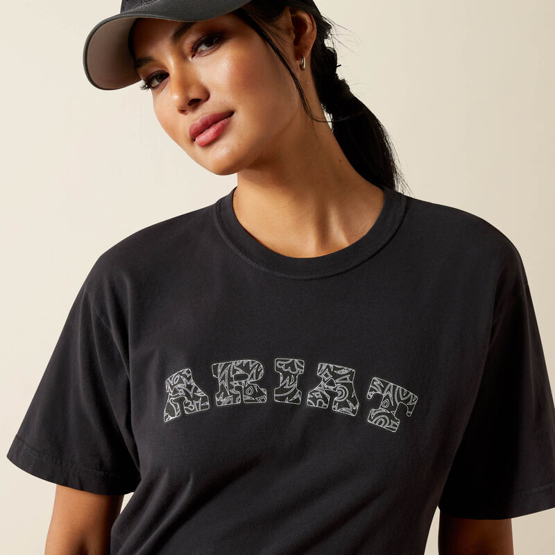 Ariat Women's Boot Stitch Logo Tee Shirt - Vintage Black