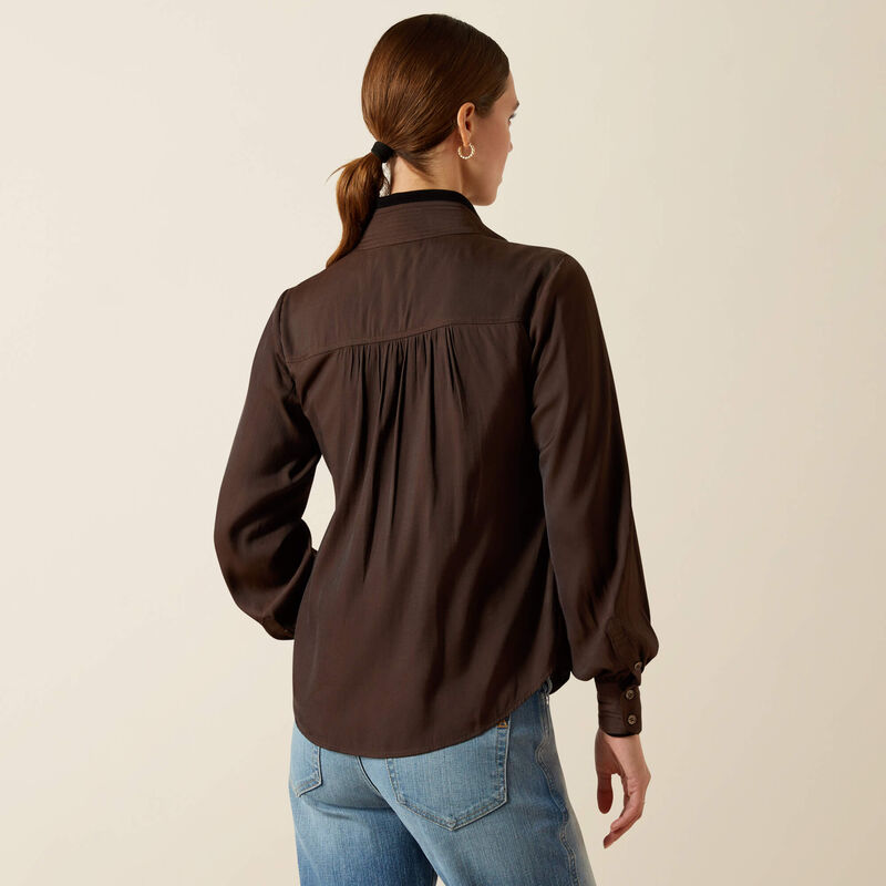 Ariat Women's Kildwick Long Sleeve Blouse - Coffee Bean