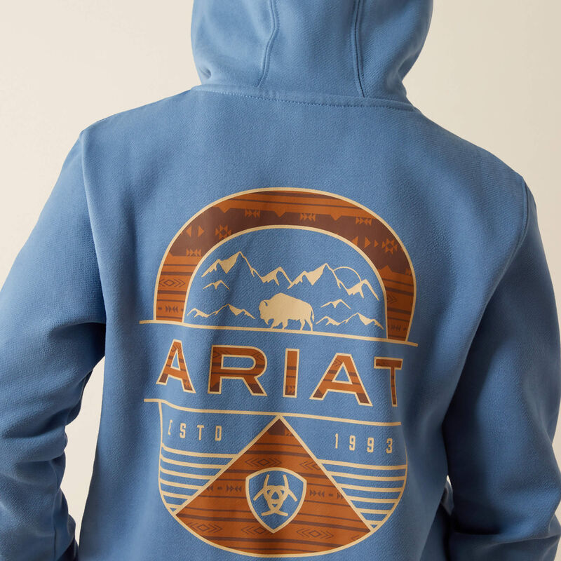 Ariat Boy's Sun Valley Circle Hoodie - Coronet Blue