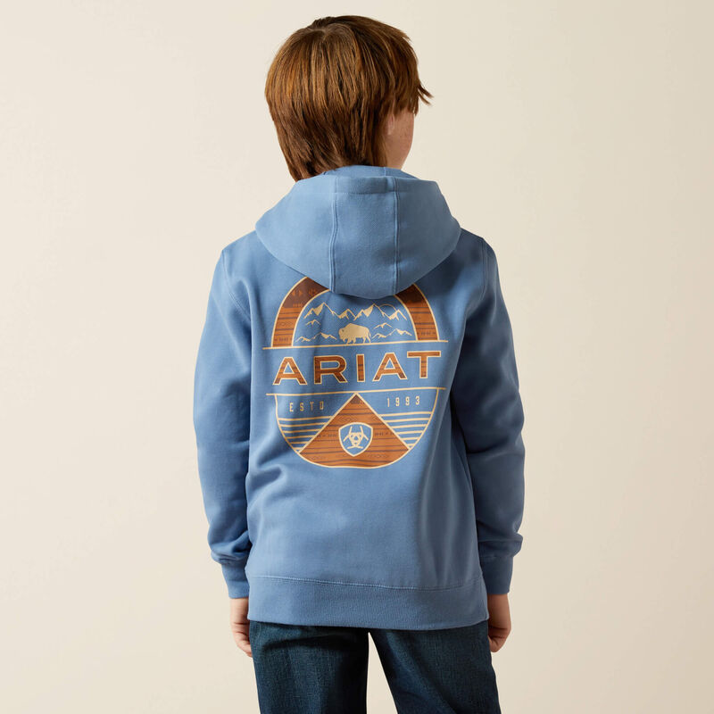 Ariat Boy's Sun Valley Circle Hoodie - Coronet Blue