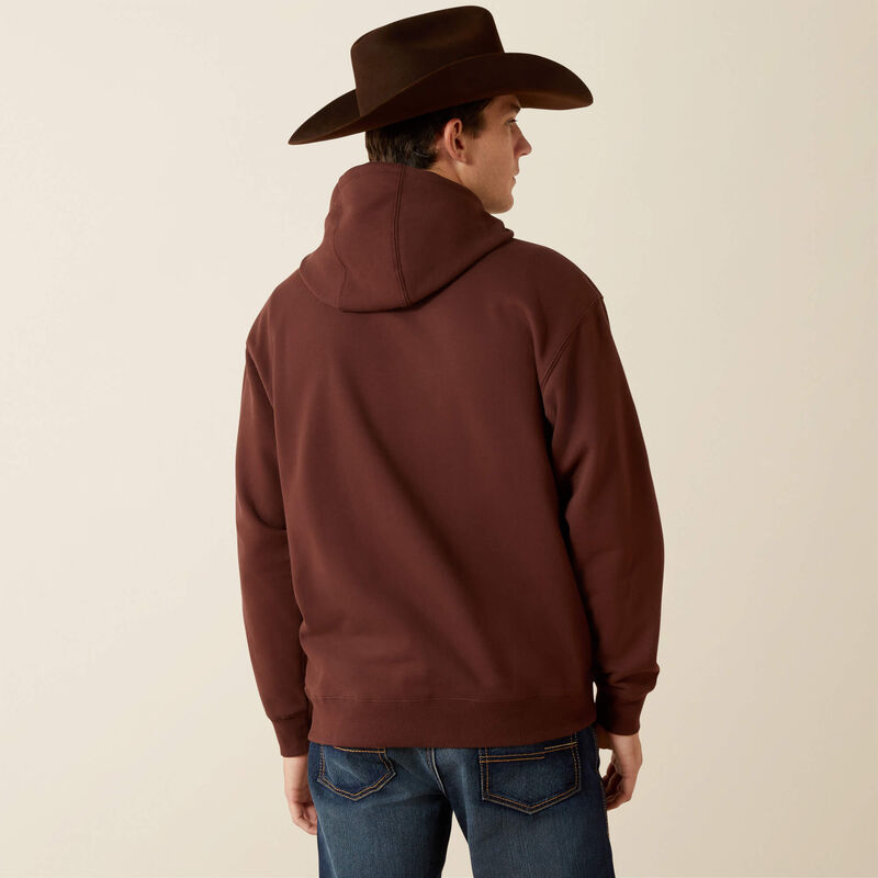 Ariat Men's Carlsbad Canyon Long Sleeve Hoodie- Brown