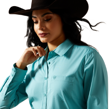 Ariat Women's Kirby Long Sleeve Shirt - Aqua Sea