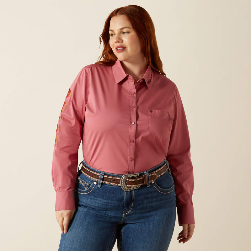 Ariat Women's Team Kirby Long Sleeve Stretch Shirt - Mauvewood