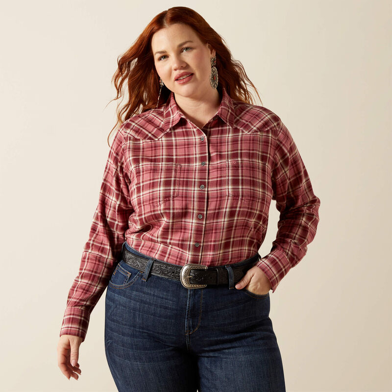 Ariat Women's Billie Jean Long Sleeve Shirt - Sunkissed Plaid