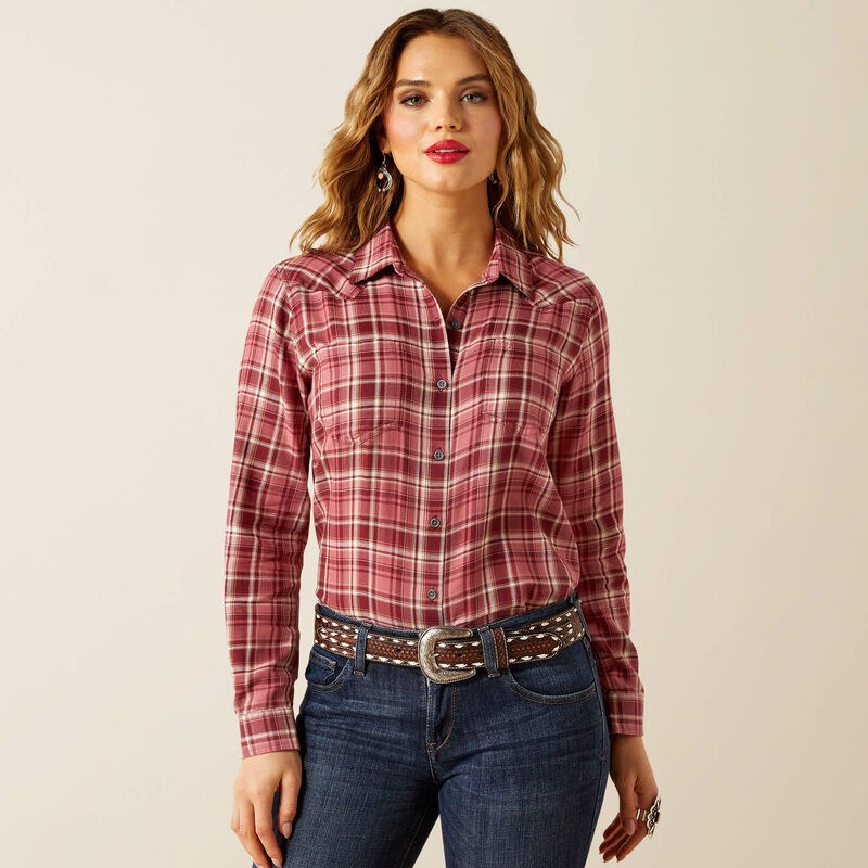 Ariat Women's Billie Jean Long Sleeve Shirt - Sunkissed Plaid