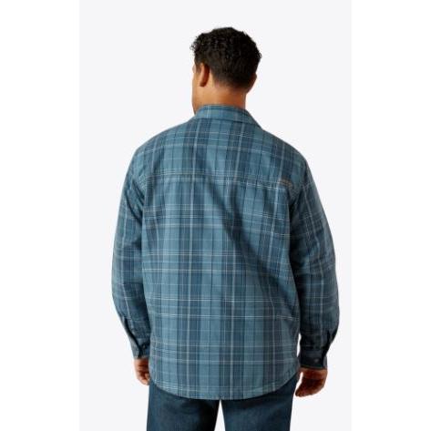 Ariat Men's Rebar Flannel Insulated Shirt Jacket - Bluestone