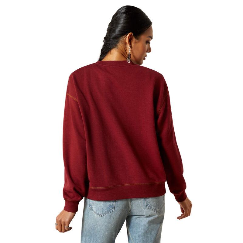Ariat Women's Long Sleeve Lasso Sweatshirt - Cabernet