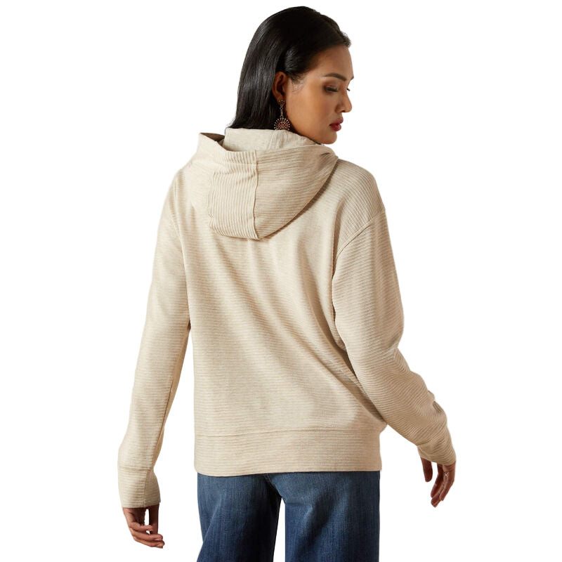 Ariat Women's Long Sleeve Ottoman Hoodie- Oatmeal Heather