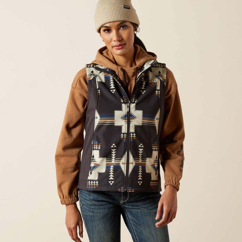 Ariat Women's Logo Softshell Print Vest- Thornstone Print