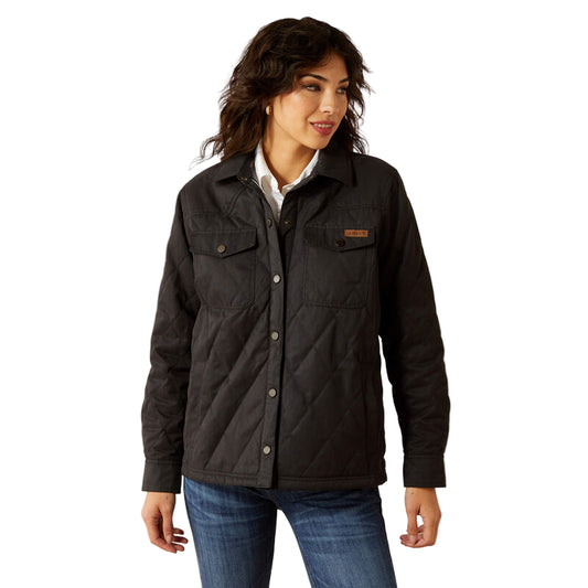 Ariat Women's Grizzly Quilted Barn Jacket -BLACK