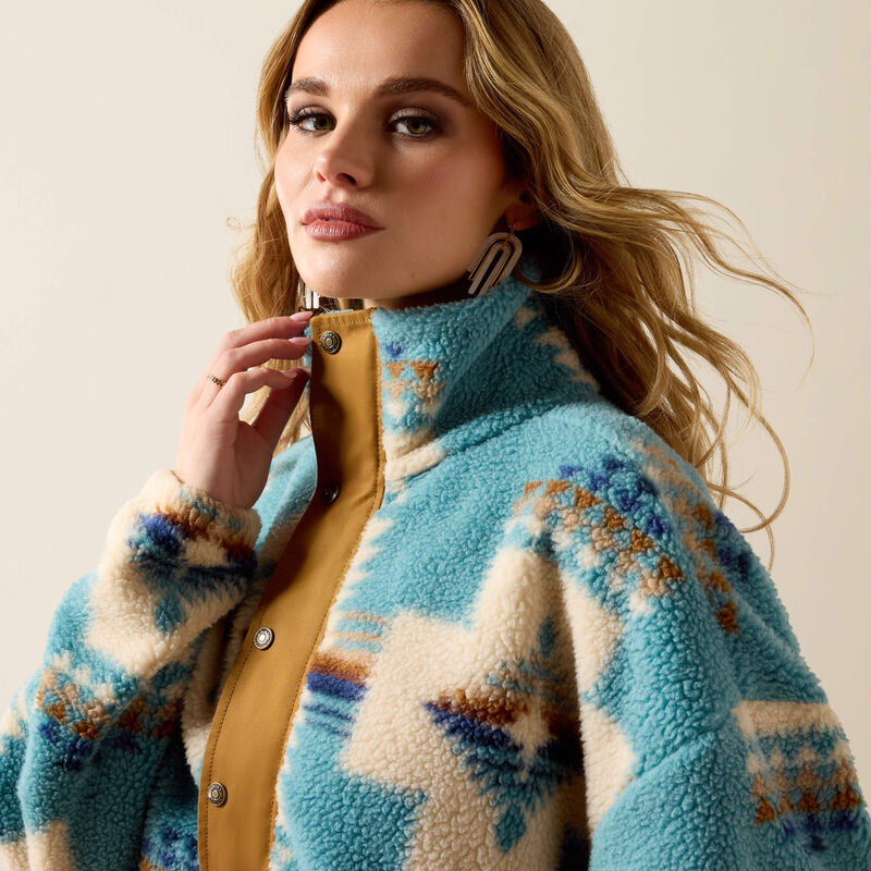 Ariat Women's Sherpa Blocked Jacket - Agave Southwest Print