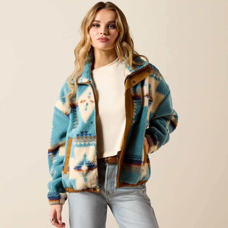 Ariat Women's Sherpa Blocked Jacket - Agave Southwest Print