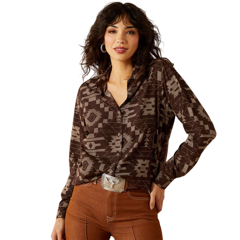 Ariat Women's Long Sleeve Homestyle Shirt - Southwest Cross Stitch