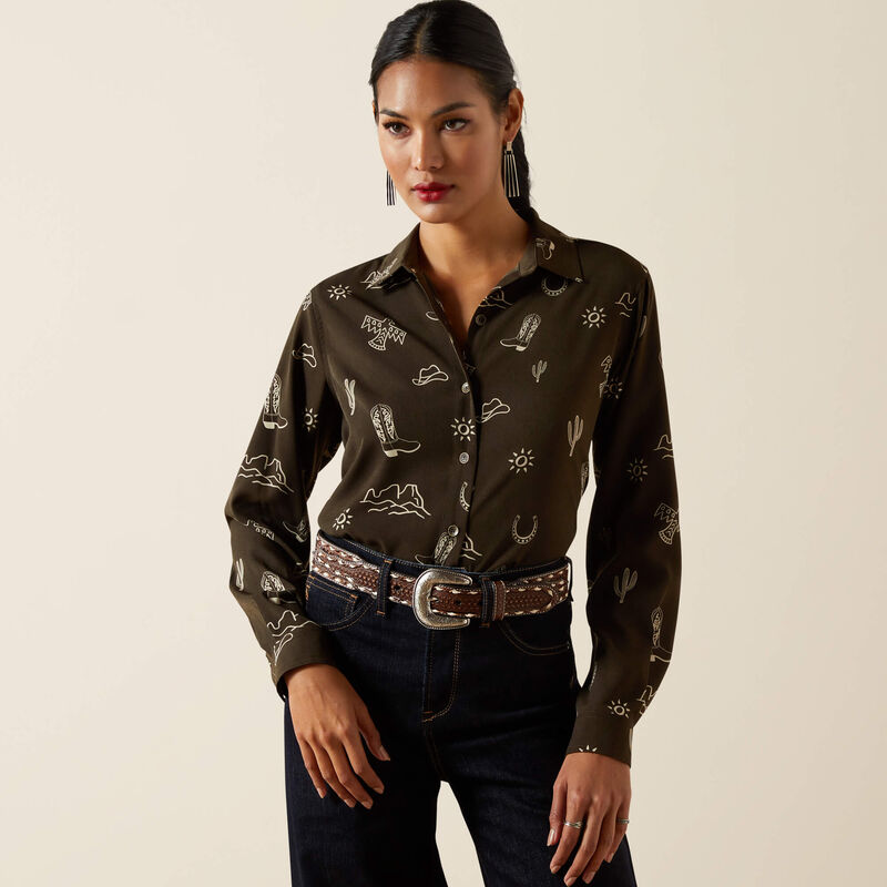 Ariat Women's Long Sleeve Homestyle Shirt- Layla Print