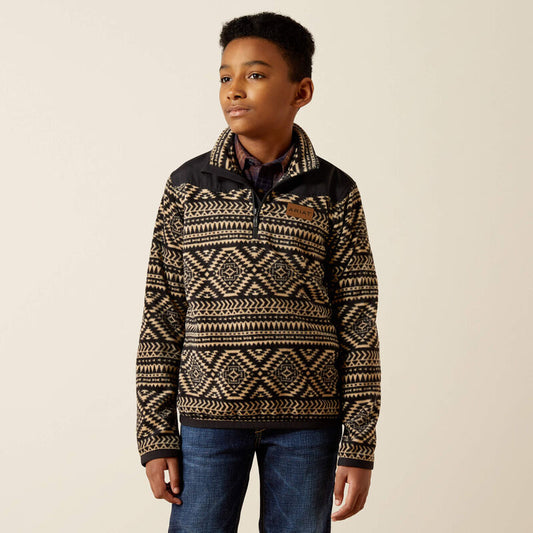 Ariat Boy's Basis Long Sleeve Sweatshirt- Black Southwest