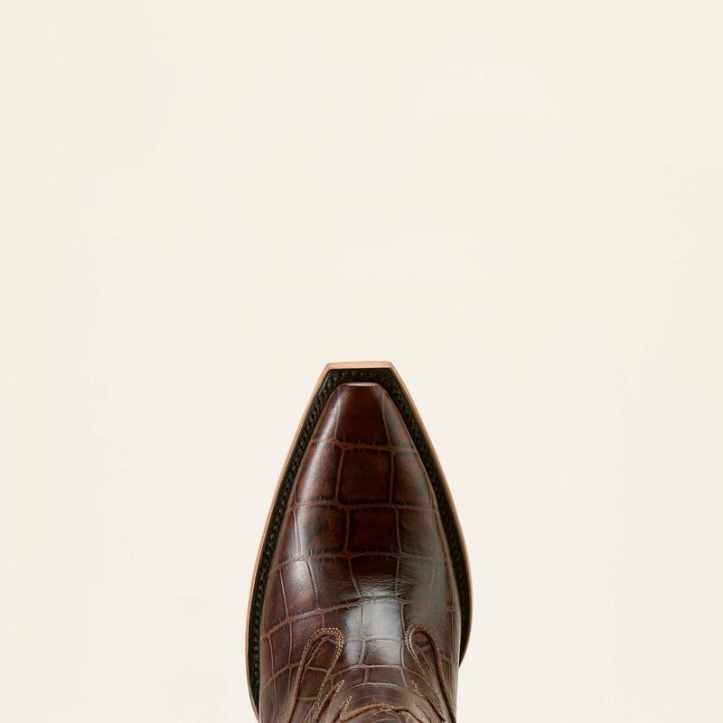 Ariat Women's Jade X Toe Western Boot- Luxe Espresso Croc Print