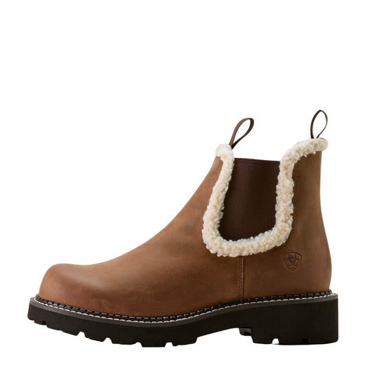 Ariat Women's Fatbaby Chelsea Western Boot- Distressed Brown Cream