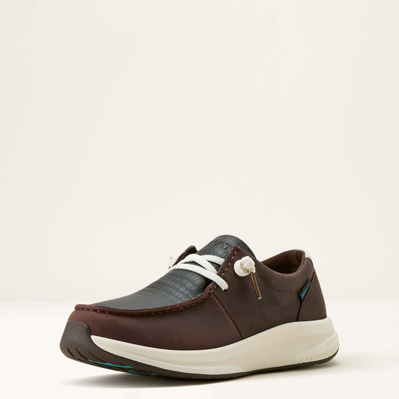 Ariat Women's Buckeye Waterproof Shoes - Chocolate Caiman Emboss Print