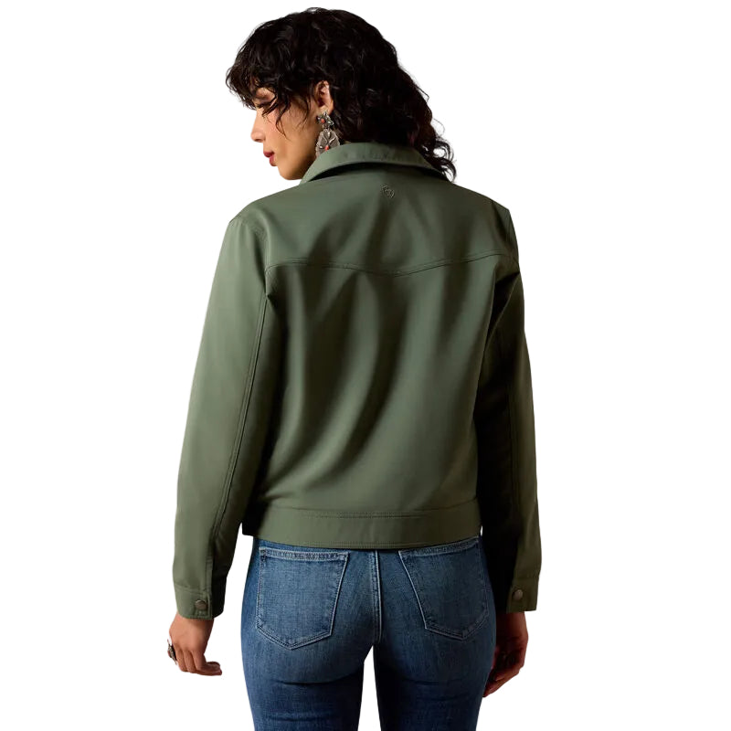 Ariat Women's Long Sleeve Wagoner Lighweight Jacket- Duck Green - Irvine Tack & Western Wear