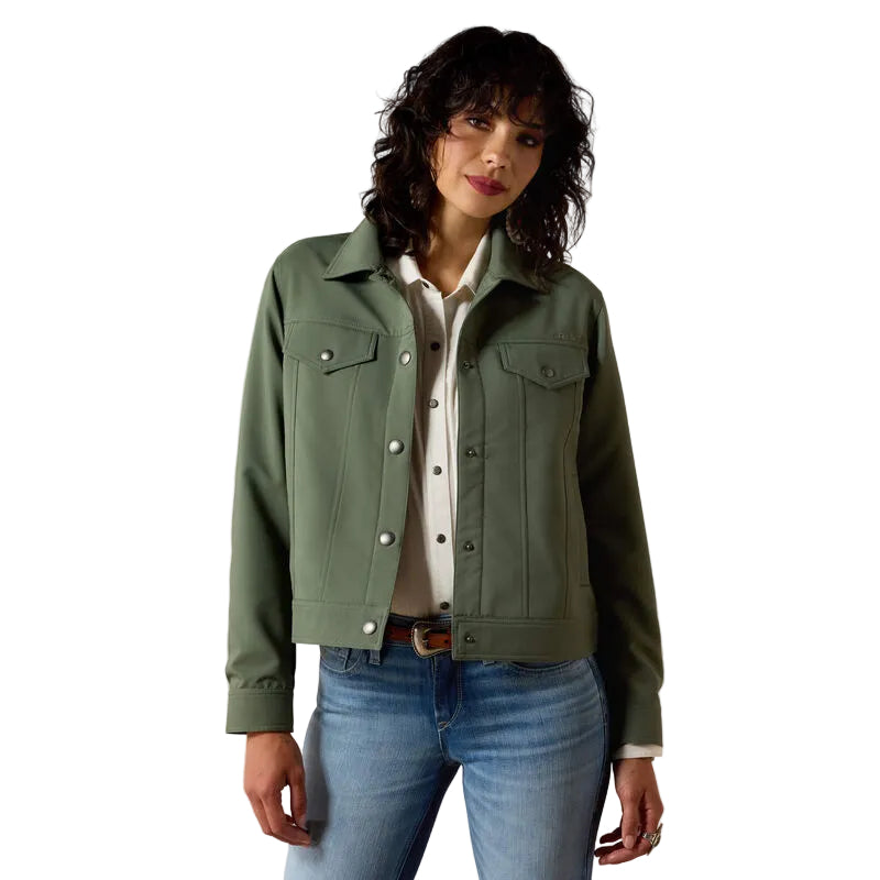 Ariat Women's Long Sleeve Wagoner Lighweight Jacket- Duck Green - Irvine Tack & Western Wear