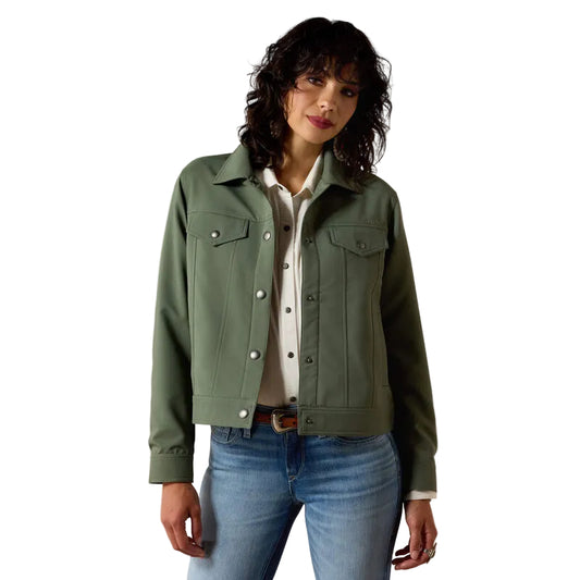 Ariat Women's Long Sleeve Wagoner Lighweight Jacket- Duck Green - Irvine Tack & Western Wear