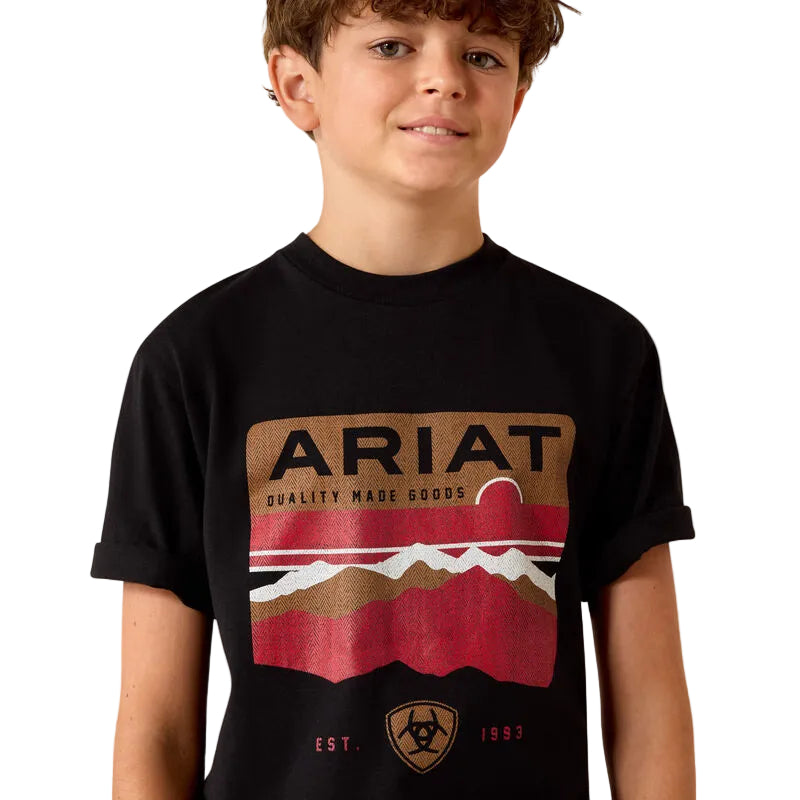 Ariat Boy's Highland Sundowner Tee Shirt - Black