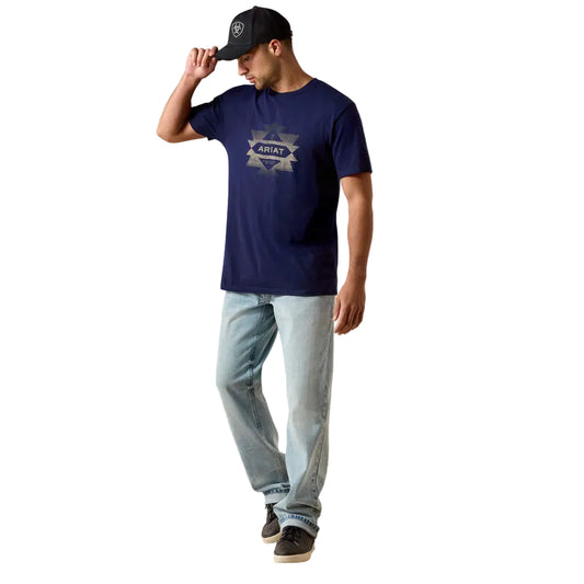 Ariat Men's Clena Southsense Icon Short Sleeve Classic Fit Tee Shirt-