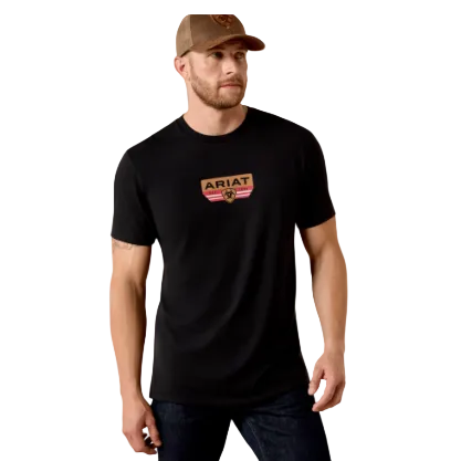 Ariat Men's Highland Sundowner Classic Fit Short Sleeve Tee Shirt - Black
