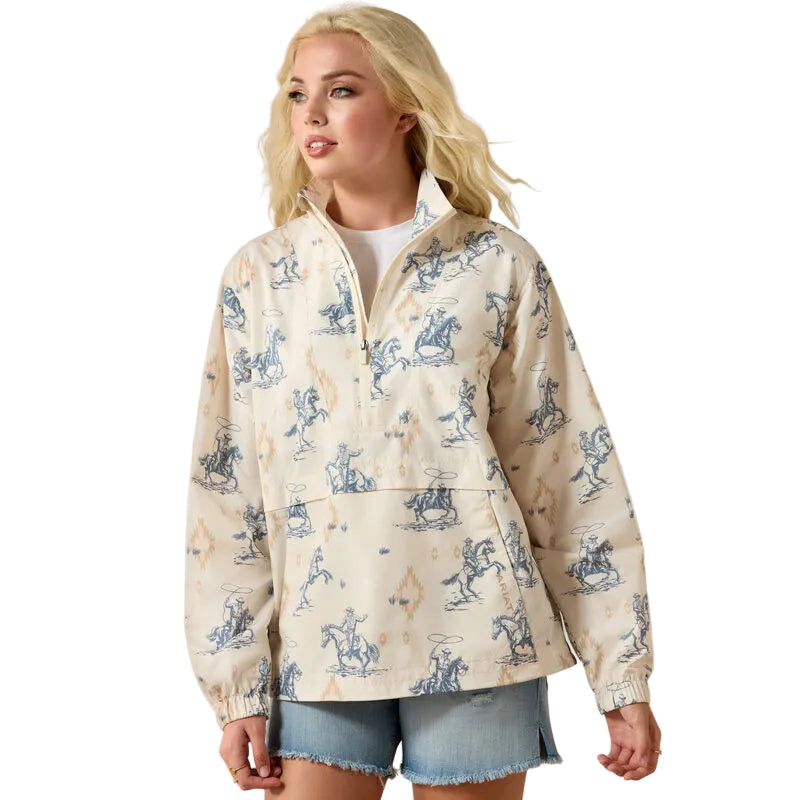 Ariat Women's Long Sleeve Whisper Pullover Jacket- Southwest Rodeo - Irvine Tack & Western Wear