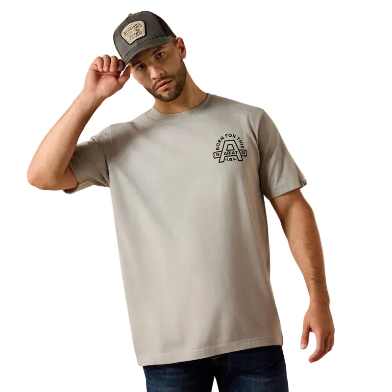 Ariat Men's Rebar Cotton Strong Hardhead Tee Shirt - Limestone