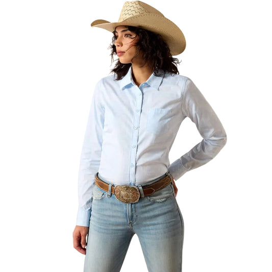Ariat Womens Kirby Stretch Shirt-Nantucket Breeze Bandana