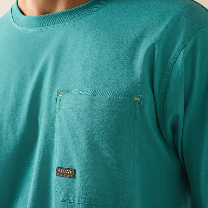 Ariat Men's Rebar Workman Short Sleeve Tee Shirt - Teal