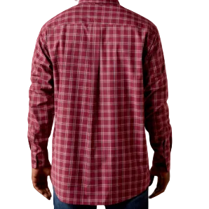 Ariat Men's Pro Series Tidus Long Sleeve Shirt - Maroon Banner Plaid - Irvine Tack & Western Wear