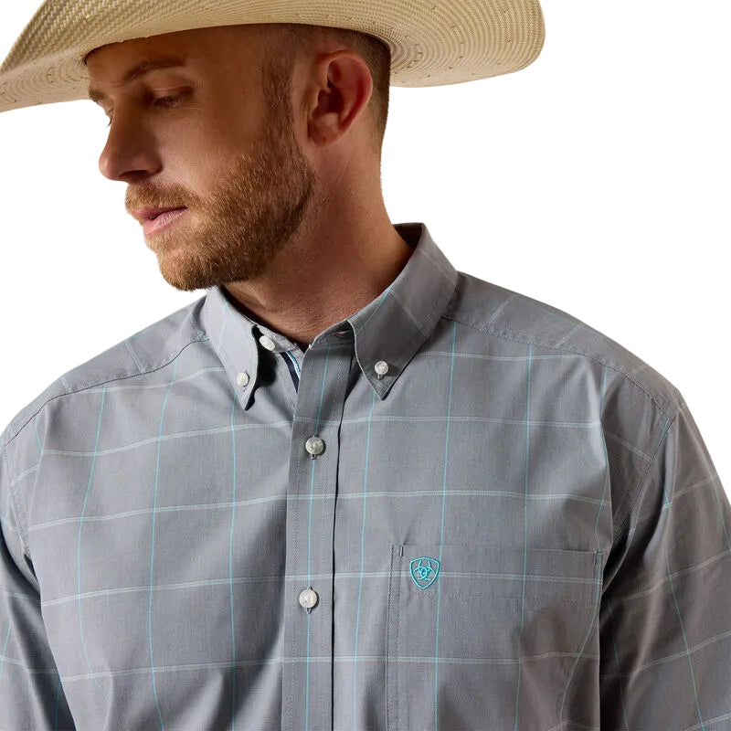 Ariat Men's Percie Short Sleeve Classic Fit Shirt - Excalibur Plaid