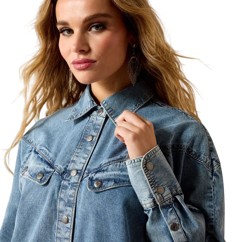 Ariat Women's Long Sleeve Charleston Shirt - Indigo Wash