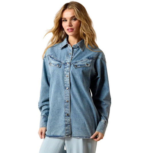 Ariat Women's Long Sleeve Charleston Shirt - Indigo Wash