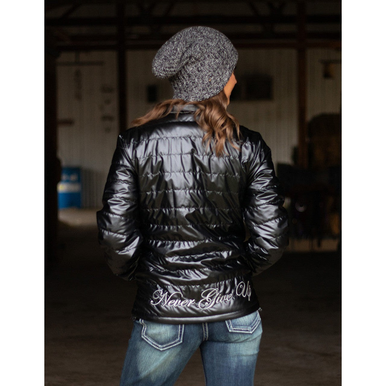 Cowgirl Tuff Women's Jacket w/Embroidered Logo - Black