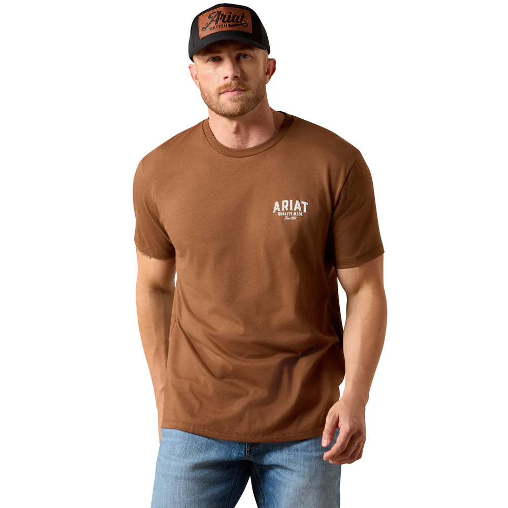 Ariat Men's Wooden Forty Eight Classic Fit Tee Shirt- Soft Silt