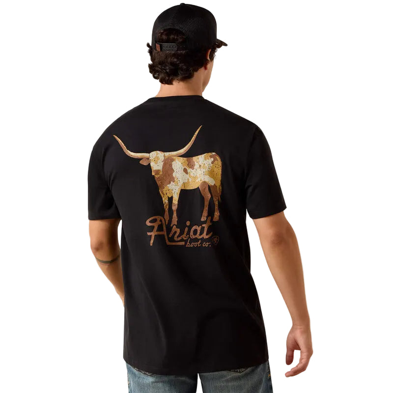 Ariat Men's Cowmooflage Short Sleeve Tee Shirt - Black
